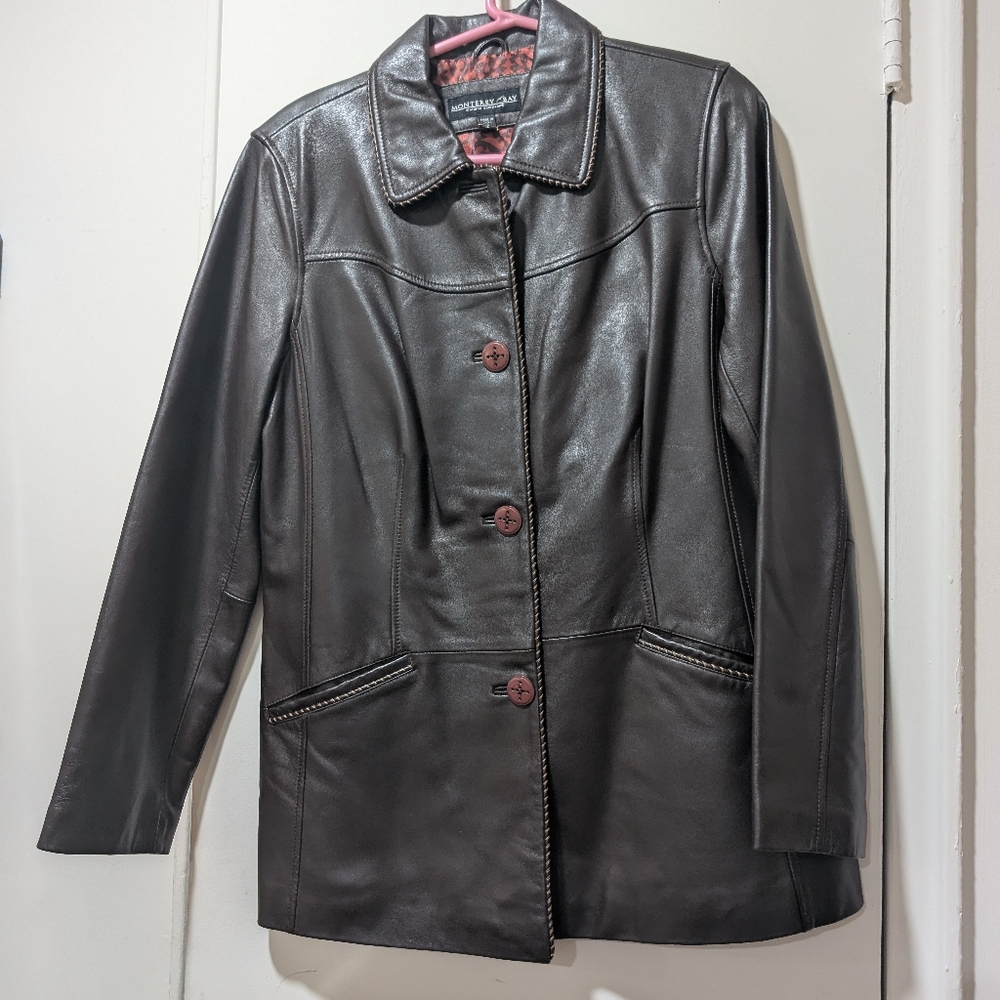 Faux Brown Leather Jacket